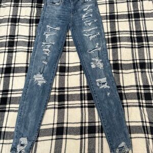 Distressed Blue Women's Jeans